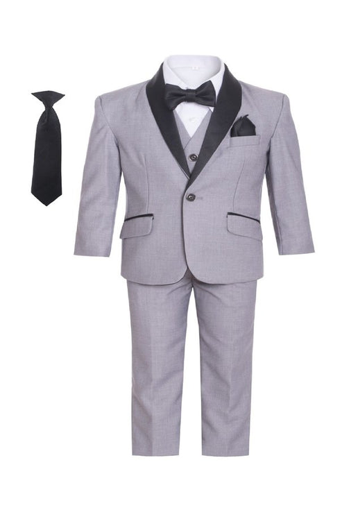 Magen Kids Big Boys Husky Fit Shawl Collar Tuxedo 7 Piece Suit 8-20 - SophiasStyle.com